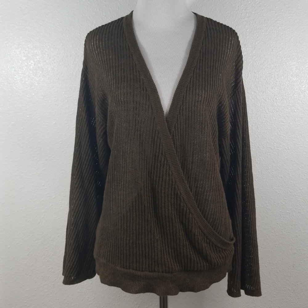 Lauren Ralph Lauren faux wrap sweater M